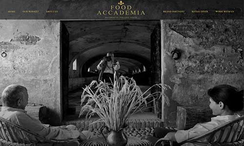Web Design of Italian food company